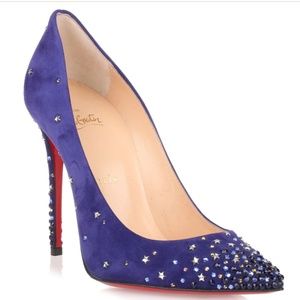 Christian Louboutin Blue Studded Heels